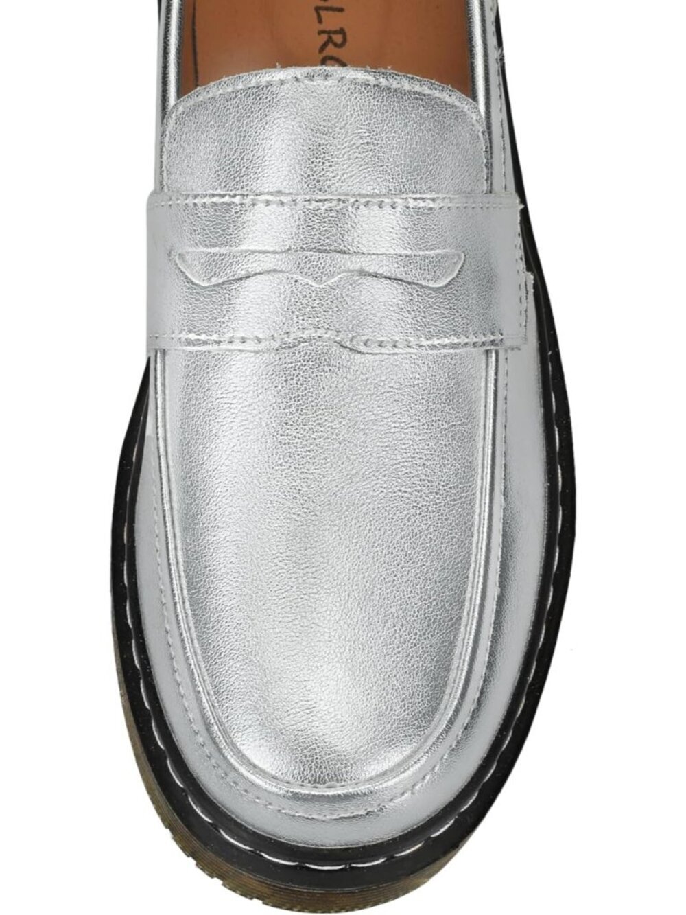 Women's Silver Classic Penny Loafers Fashion Driving Moccasins Shoes - Picture 5 of 6